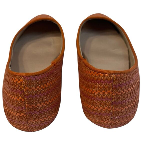Kelly & Katie Pirassa Flats 8.5M Pointed Toe Woven Orange Pink Casual Summer - Picture 3 of 8